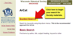 Screenshot image of Archives Catalog (ArCat)