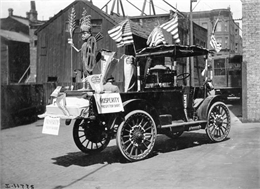 Prospy float with US flag and IH pennant