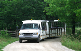 The Old World Wisconsin tram.
