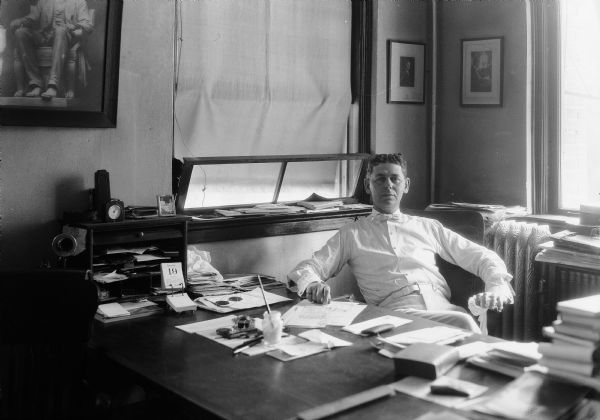 Richard Lloyd Jones at his desk