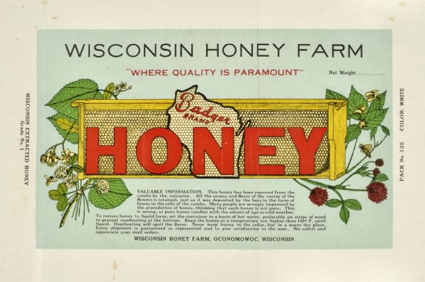 Wisconsin Honey Farm, Label