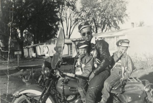 Lewis Arms and Boys on a Motorcycle