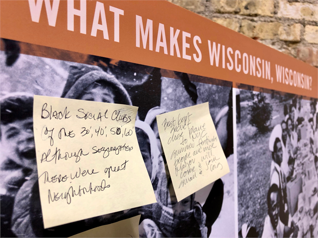 revealing some of the ideas they offered that would help tell the story of African Americans in Milwaukee and Wisconsin are seen on theme boards during the Wisconsin Historical Society's "Share Your Voice" multicultural listening session.