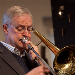 Photo of author Kurt Dietrich playing trumpet