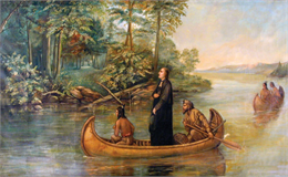 1921 painting of the expedition by Frank Zeidler.