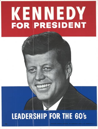 JFK campaign poster for the 1960 presidential election.