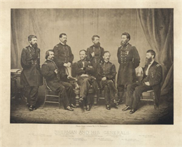 Group portrait of Civil War generals.