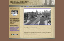 Screenshot of OldMilwaukee.net website.