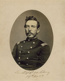 Portait of Rollin Strong in his civil war uniform.