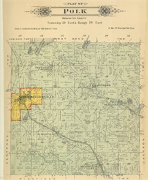 Plat map of Polk township in Washington County