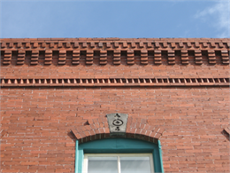 Corbelled brick cornice