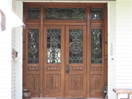 Doors with leaded glass