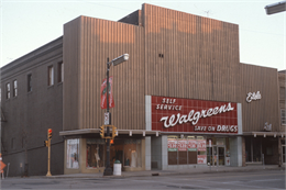 Slipcovered storefront