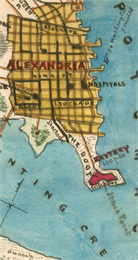 Map of Alexandria, Virginia, 1862-1865.