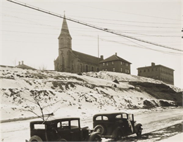 Terracing on Ellis Street during the winter.