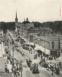 A view looking down Main Street.