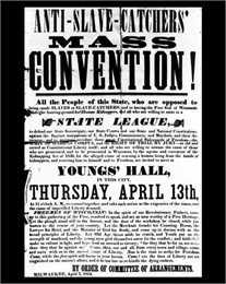 Poster advertising Anti-Slave Catchers' Convention