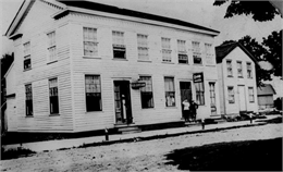 View of E.C. Berner's Ice Cream Parlor, where the first ice cream sundae is said to have been made in 1881.