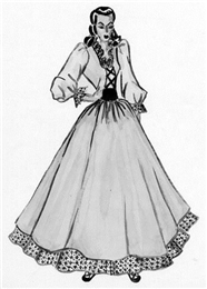 Alice in dress illustration
