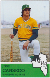 Jose Canseco baseball card front