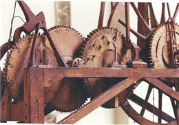 Detail of clockwork desk