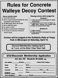 Rules for Concrete Walleye Decoy Contest