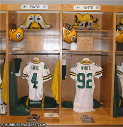 Brett Favre and Reggie White's jersey shirts