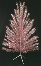 Pink evergleam aluminum Christmas tree