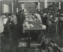Workers in Warner Instrument Co.