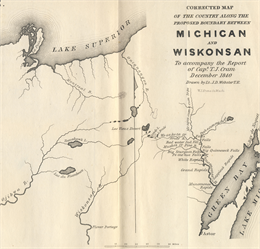Map from report by T.J. Cram 1840