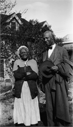 Samuel S. Pierce, (1870-1936) posing with his mother, Hettie (Starks) Pierce (1829-1944). Hettie was 115 when she died.