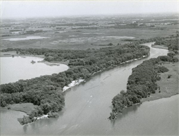 Aerial view of the Rock River.