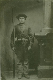 Civil War soldier Micheal Stutzman who served in the Wisconsin Infantry, 50th Company F.