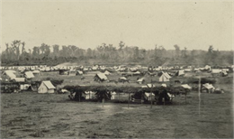 The 4th Wisconsin Cavalry's camp.