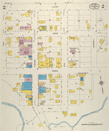 Oscela map shows Spring, Cedar and Locust Streets.