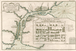 Historic map of Detroit.