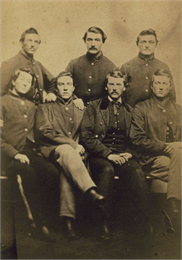 Six members of the 13th Wisconsin Volunteer Infantry Company K.