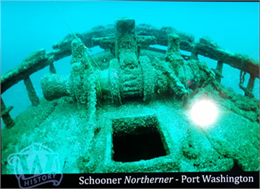 Schooner Northerner Shipwreck, Port Washington.