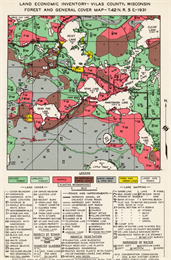 Forest and general cover map showing Rest Lake.