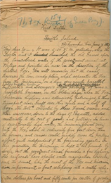 First page of the Reuben Gold Thwaites' handwritten draft manuscript for his book Historic Waterways.