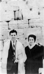 Holocaust survivor Manny Chulew and wife Lenore in Jerusalem, Israel.