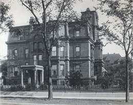 Exterior of the McCormick family home. Rush Street, Chicago.