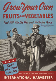 poster of Uncle Sam and farmers growing food