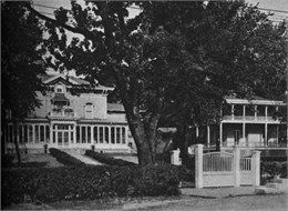 An exterior view of the Villa Louis, built by H. Louis Dousman in 1870.