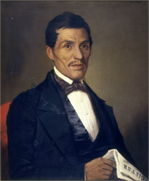 Oil portrait of John W. Quinney.