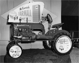 Farmall Cub Tractor with Mid-Century Placards