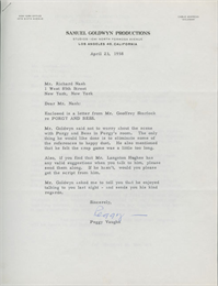 Letter from the Office of Samuel Goldwyn