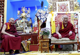 His Holiness, the Dalai Lama and Geshe L Sopa