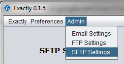 SFTP settings