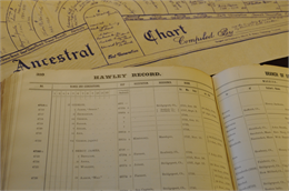 Ancestral charts, and published family histories.